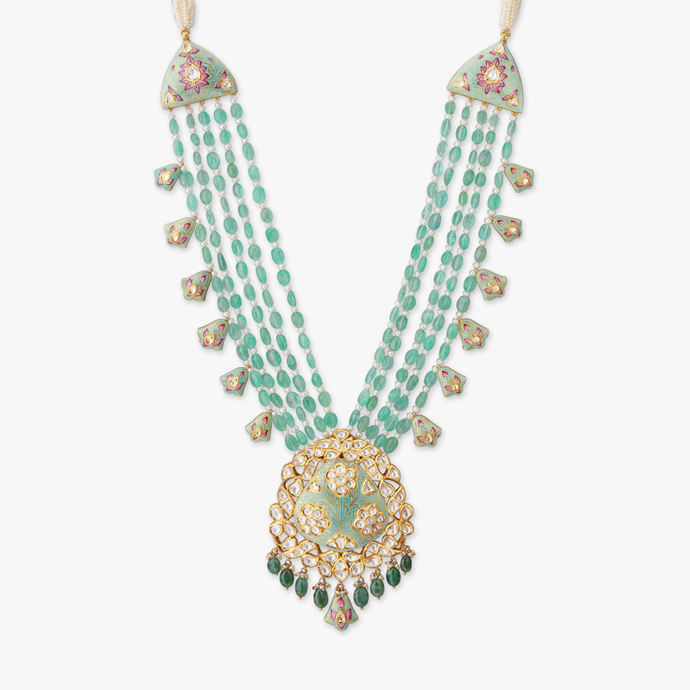 Meenakari Emerald Rani Haar Set,,hi-res image number null