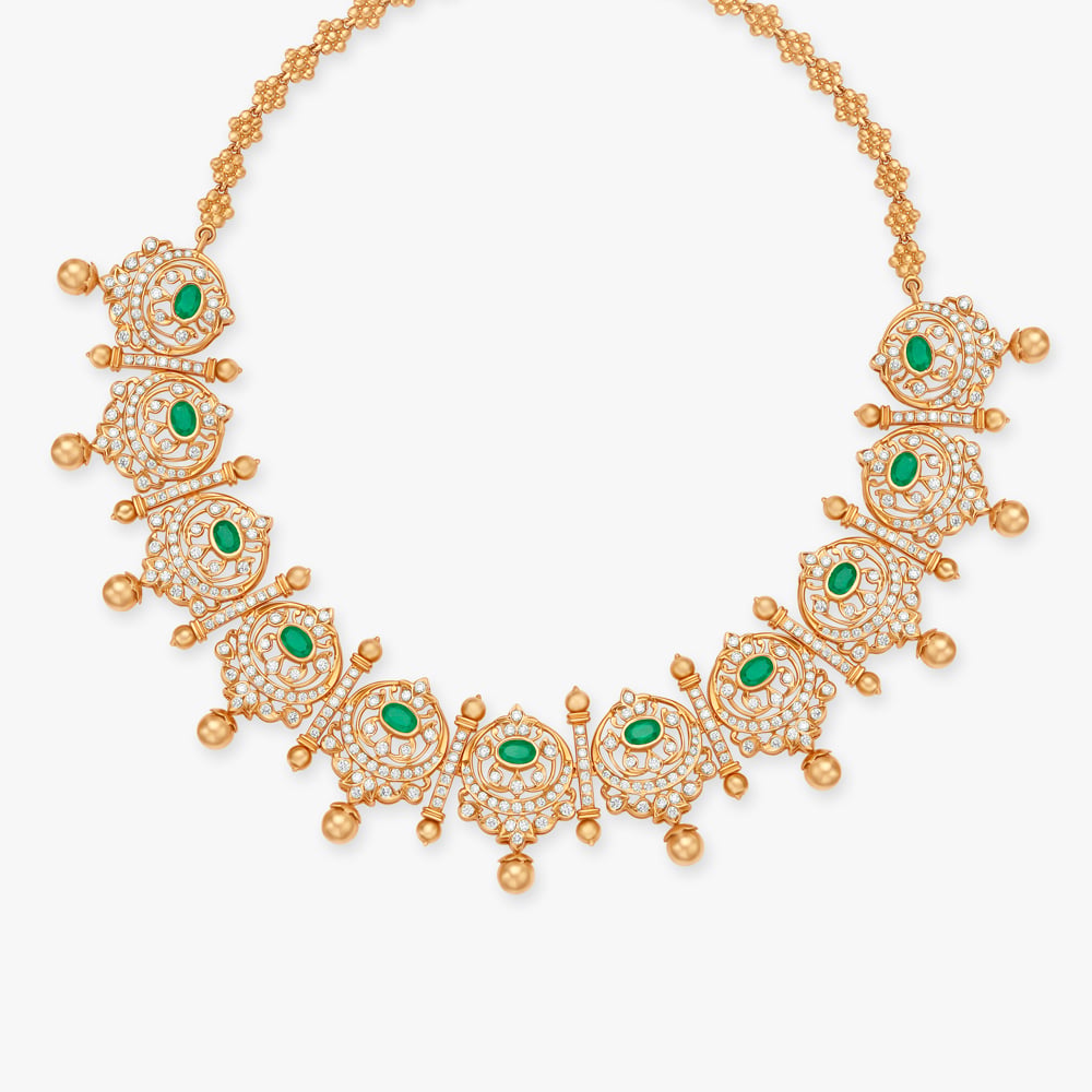 Regal Reverie Emerald and Diamond Necklace,,hi-res image number null