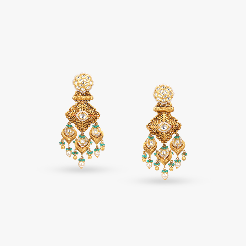 Ornate Kaliganthi Gold Necklace set,,hi-res image number null