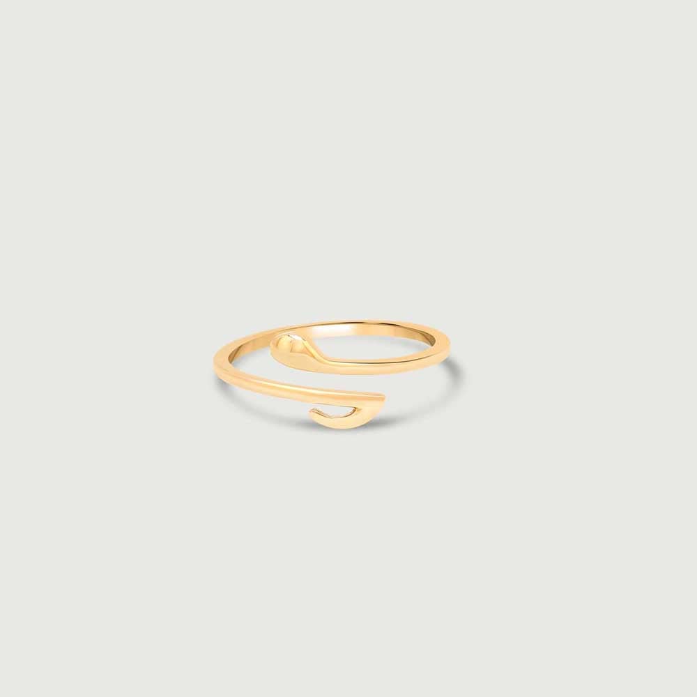 Edgy Fluid Gold Ring,,hi-res image number null