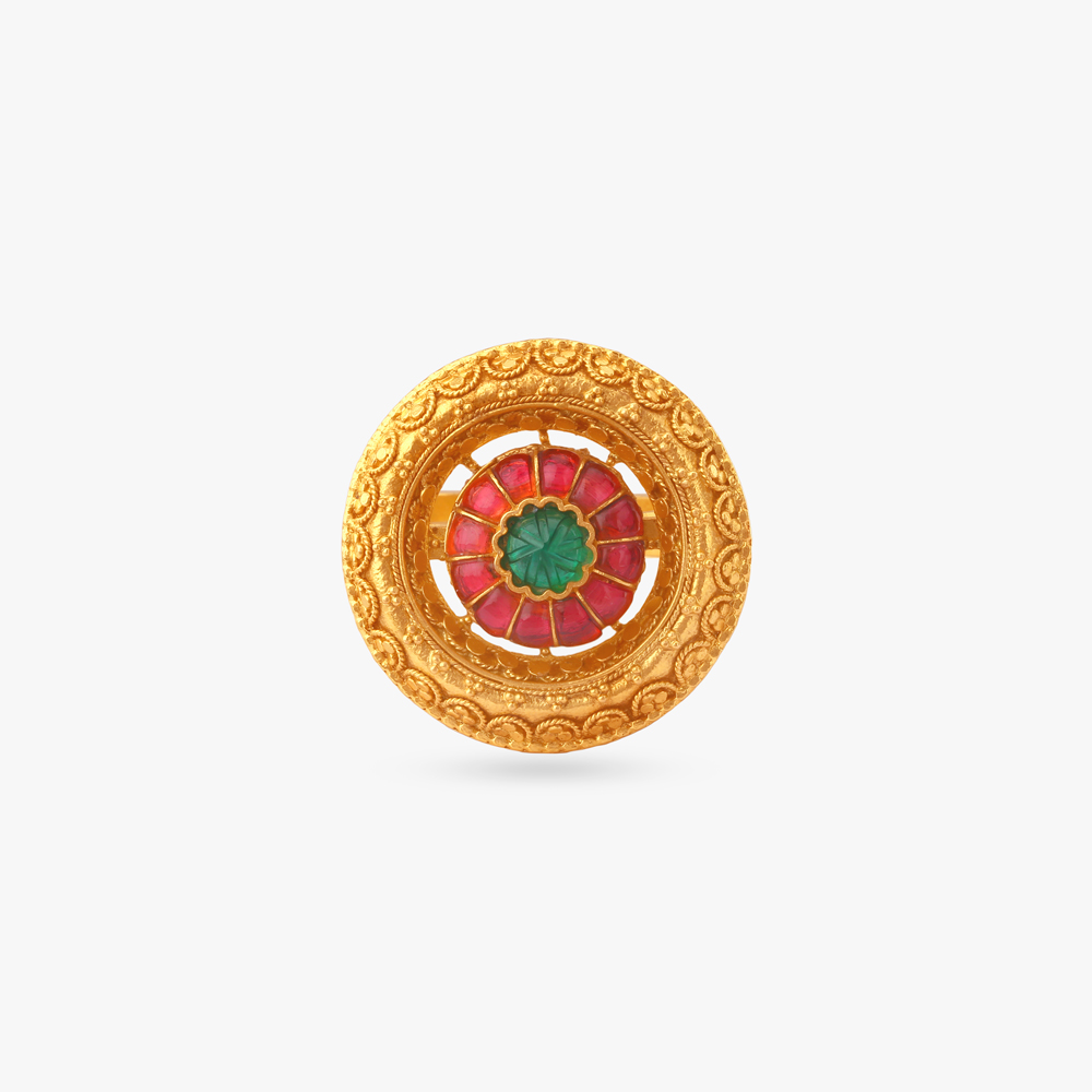 Palatial Dome Gold Ring,,hi-res image number null