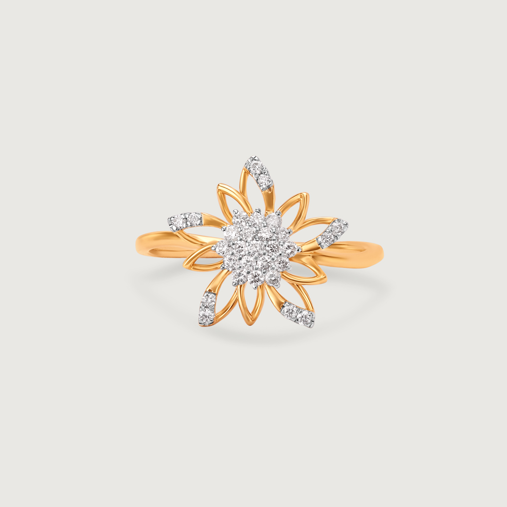 Garden Glow Gold & Diamond Finger Ring,,hi-res image number null