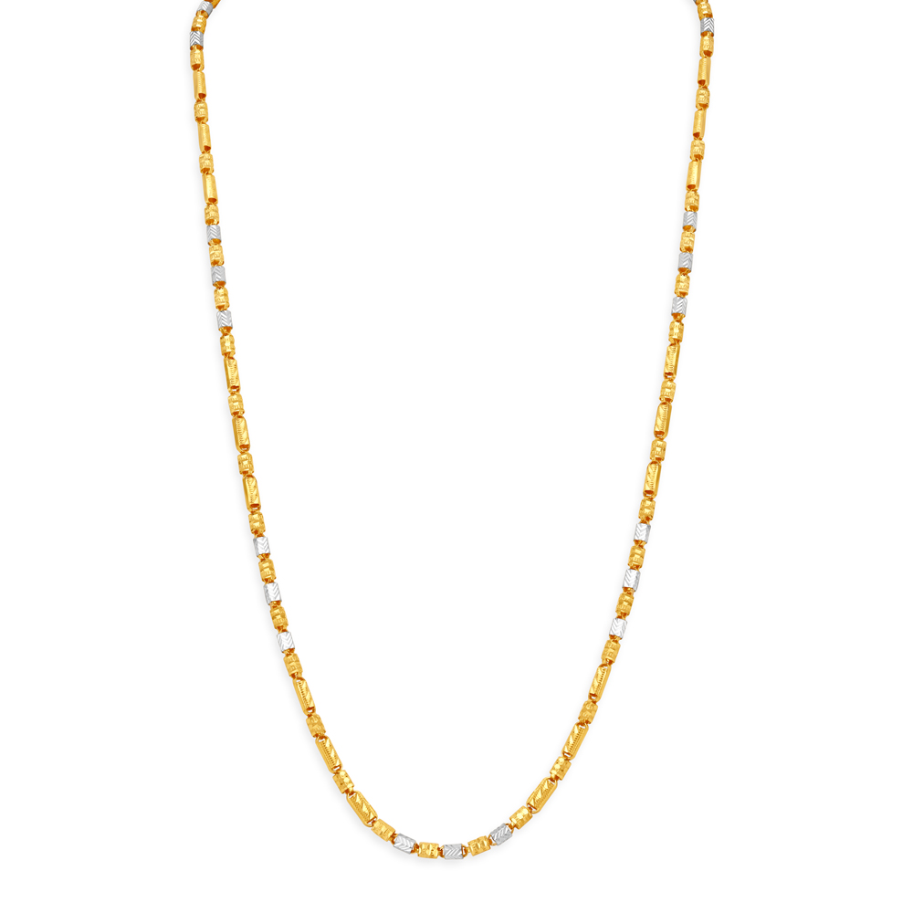 

Dual Tone Gold Chain with Capsule Motif For Men
