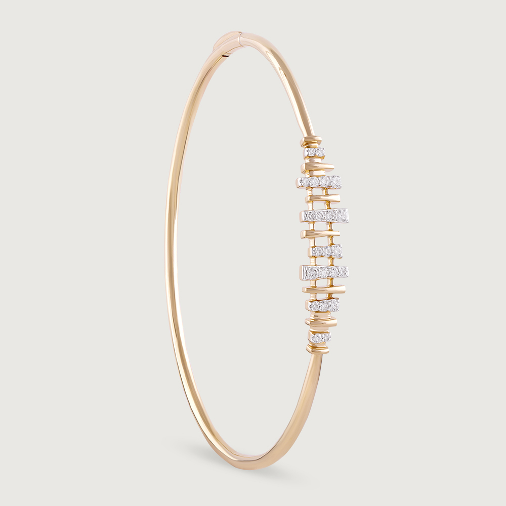 Luminous Connect Gold & Diamond Bangle,,hi-res image number null