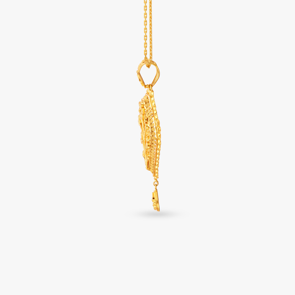 Cascade Gold Pendant and Earrings Set,,hi-res image number null