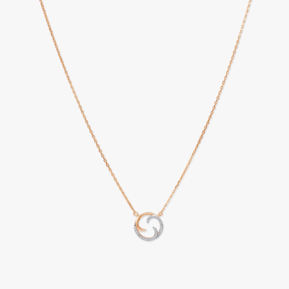 Swirl Shine Diamond Pendant with Chain,,hi-res image number null