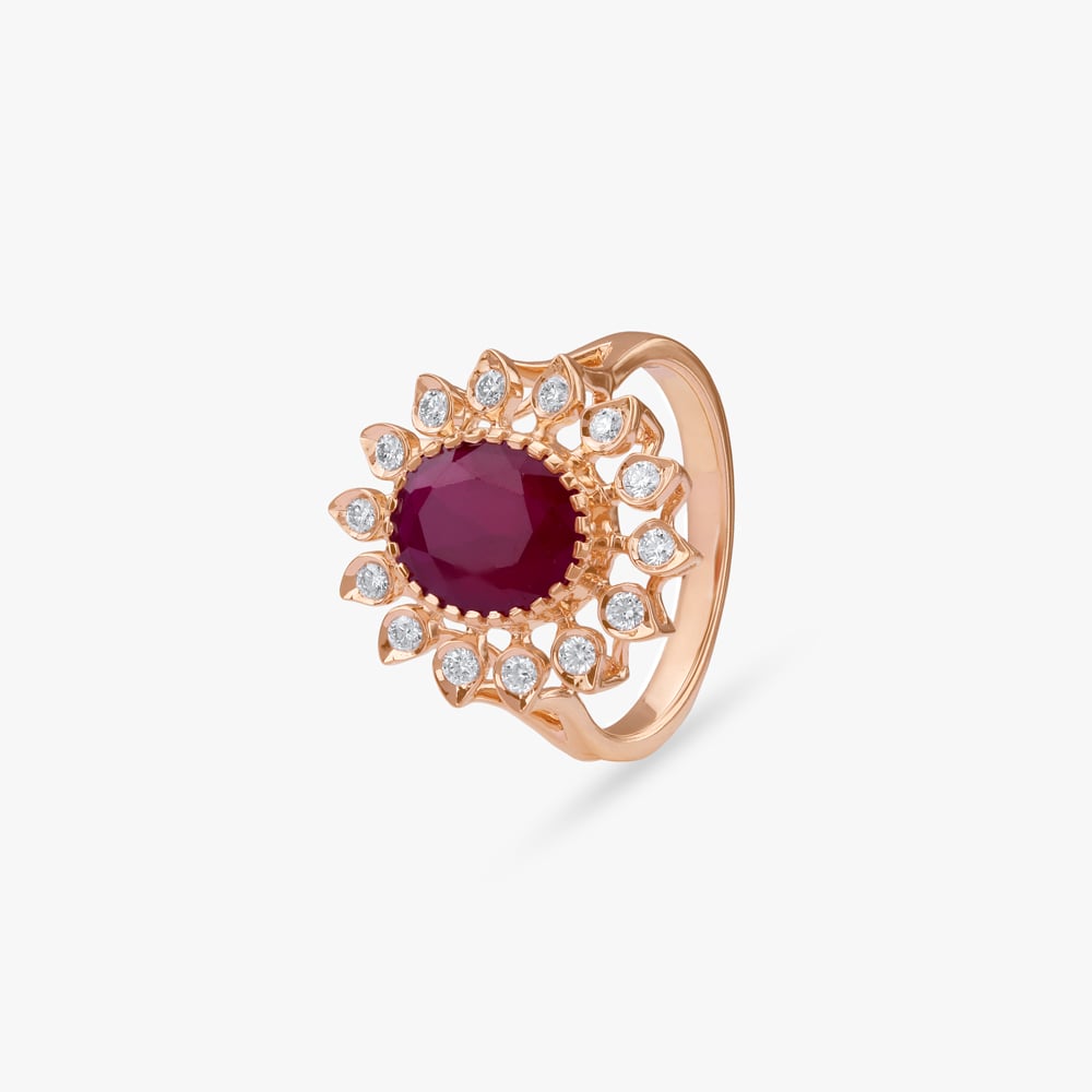 Regal Floral Diamond Ring,,hi-res image number null