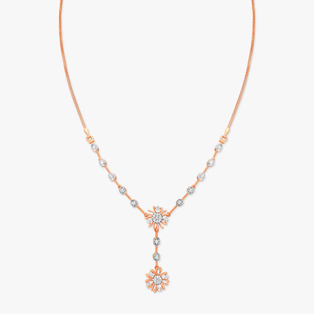 Cascading Flowers Diamond Necklace,,hi-res image number null
