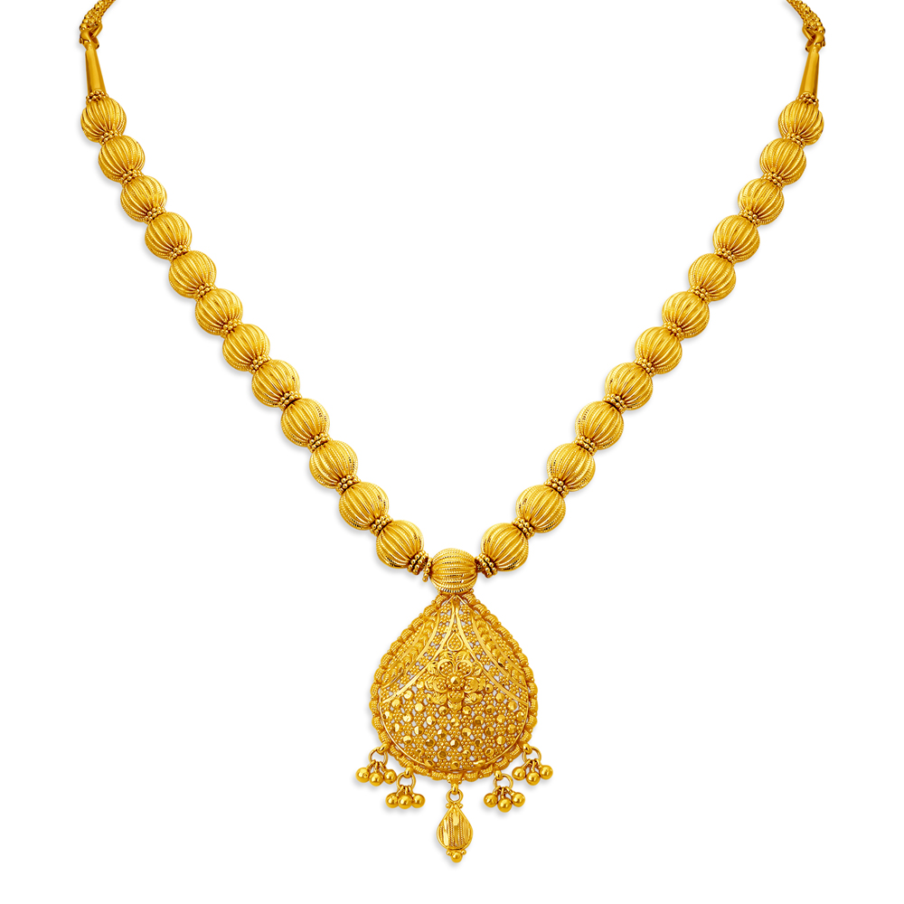 Stately Gold Nakashi Necklace Set for the Tamil Bride,,hi-res image number null