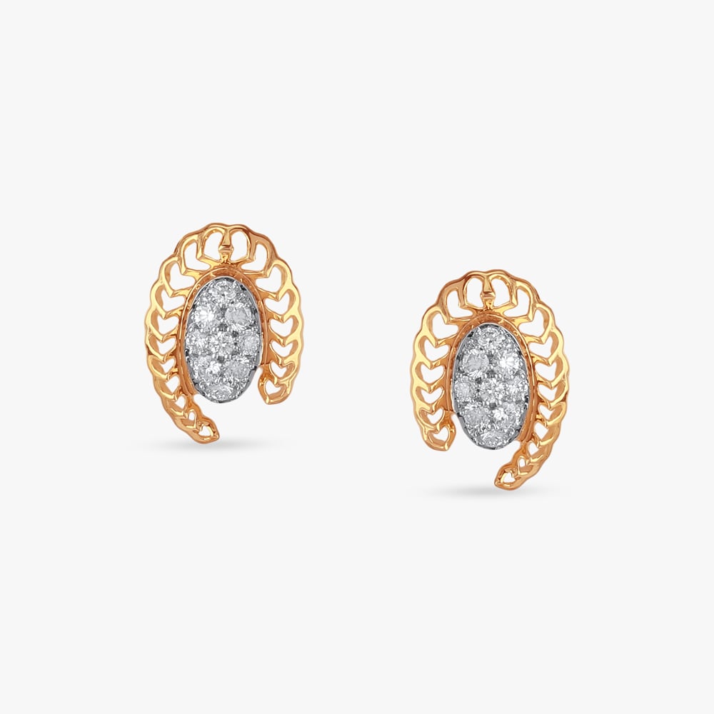 

Enchanted Leaf Diamond Stud Earrings