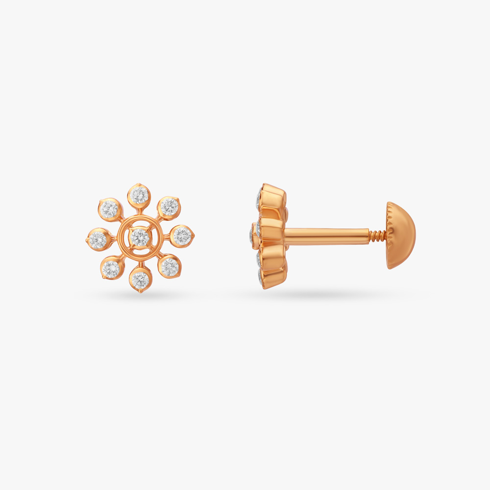 Graceful Diamond Stud Earrings,,hi-res image number null