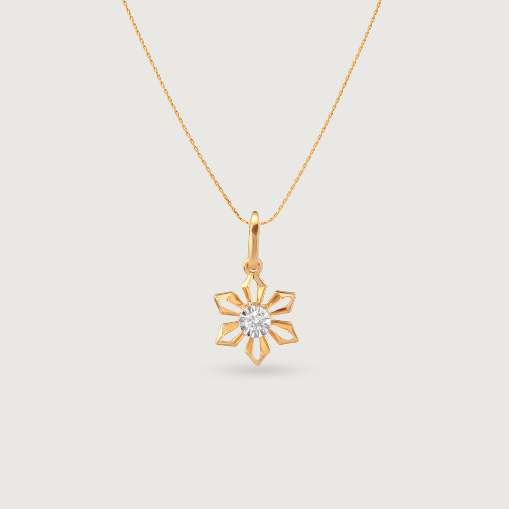Whimsy Daisy Diamond Pendant,,hi-res image number null
