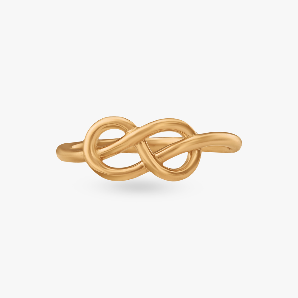 Fluid Knot Gold Ring,,hi-res image number null