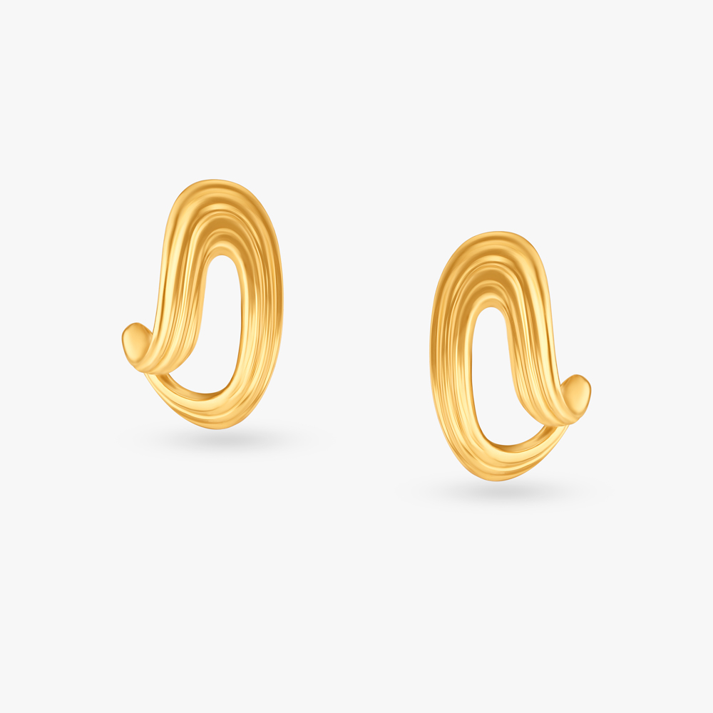 Urban Charm Gold Stud Earrings,,hi-res image number null