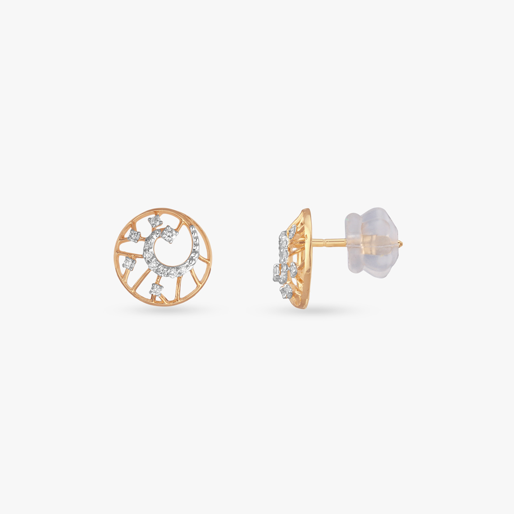 

Radiant Spiral Diamond Stud Earrings