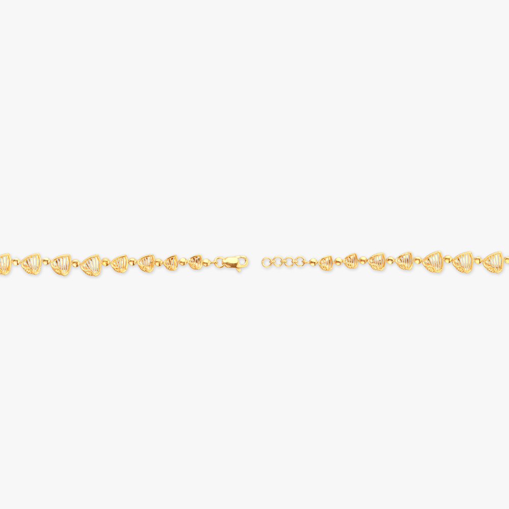 Textured Heart Gold Bracelet,,hi-res image number null