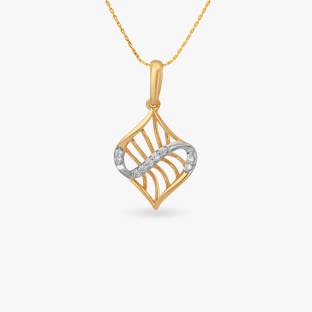 

Twisted Gleam Diamond Pendant