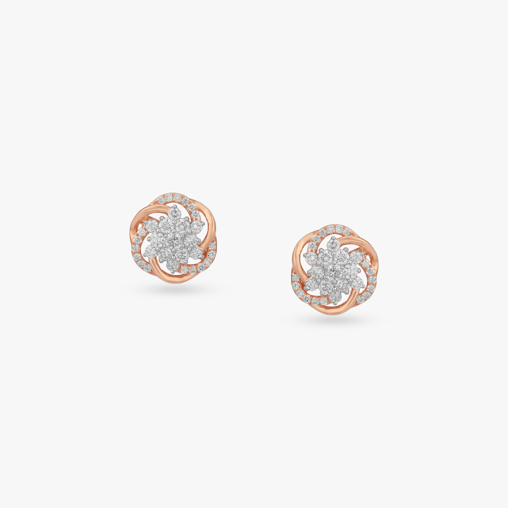 Swirl Bloom Diamond Pendant and Earrings Set,,hi-res image number null