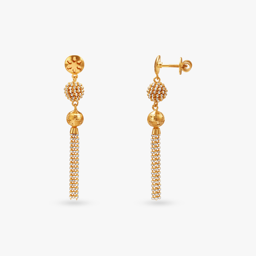 Knurled Beaded Gold Necklace Set,,hi-res image number null