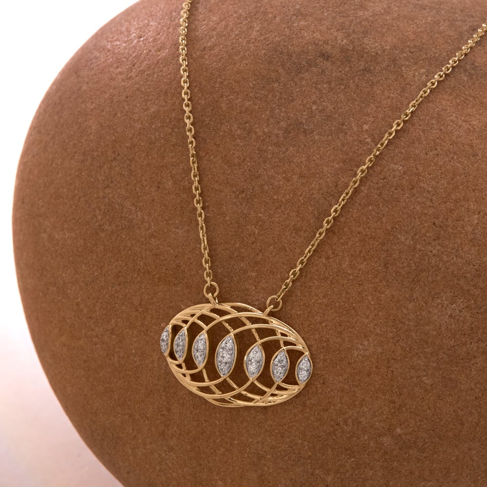 Interwoven Rhythm Diamond Necklace,,hi-res image number null