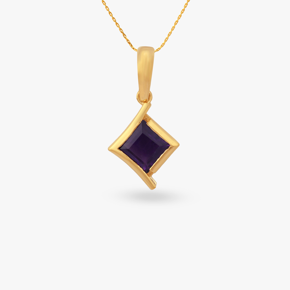 Orchid Edge Gold Pendant and Earrings Set,,hi-res image number null