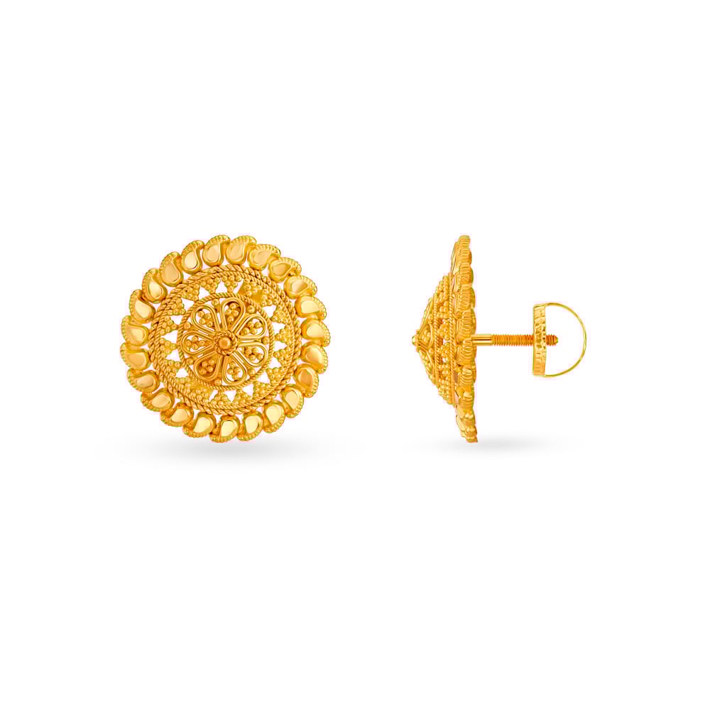Opulent Intricate Stud Earrings,,hi-res image number null
