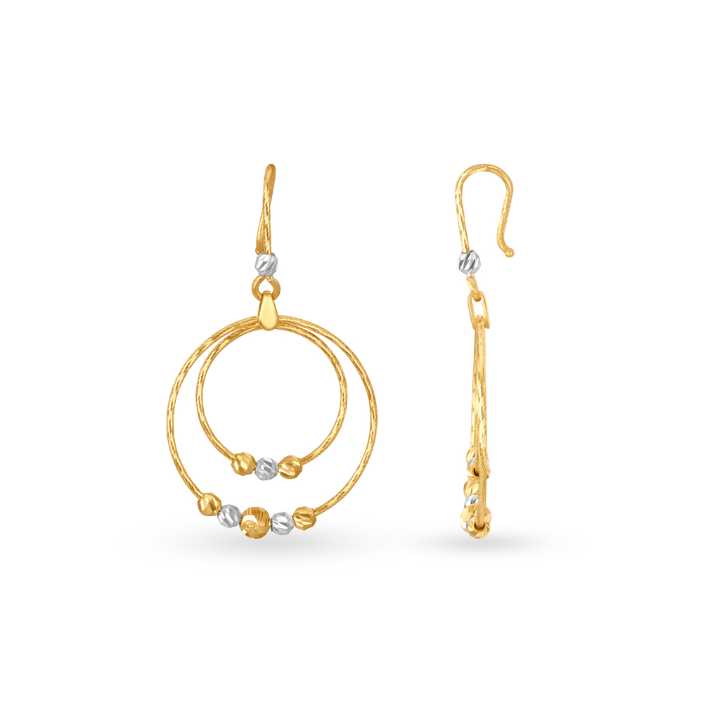 Concentric Beads Drop Earrings,,hi-res image number null