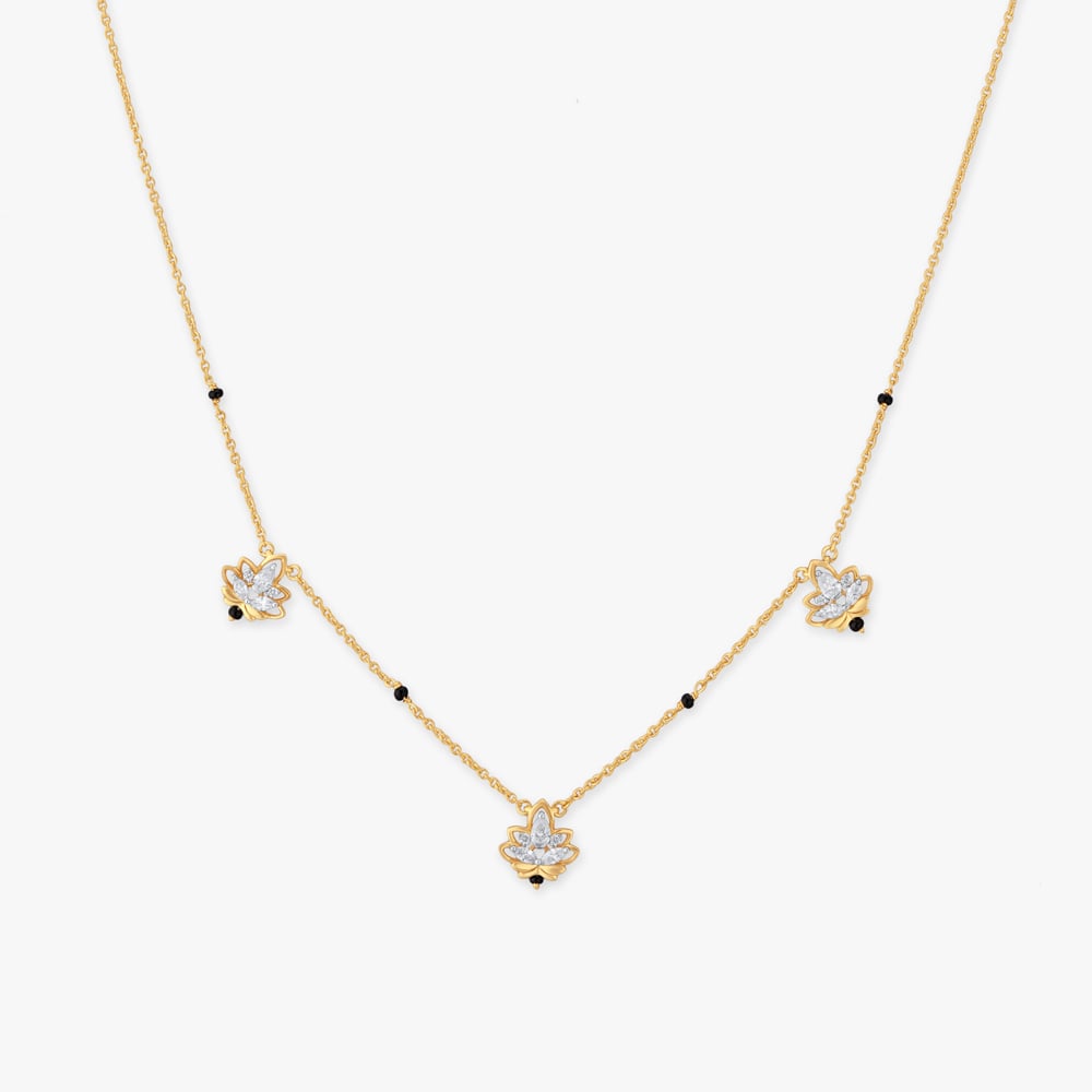 

Floral Trio Diamond Mangalsutra