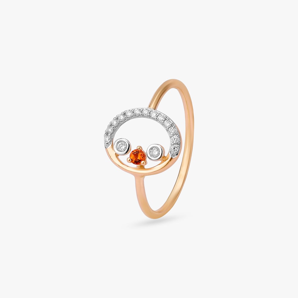 Amber Aura Gold Ring,,hi-res image number null