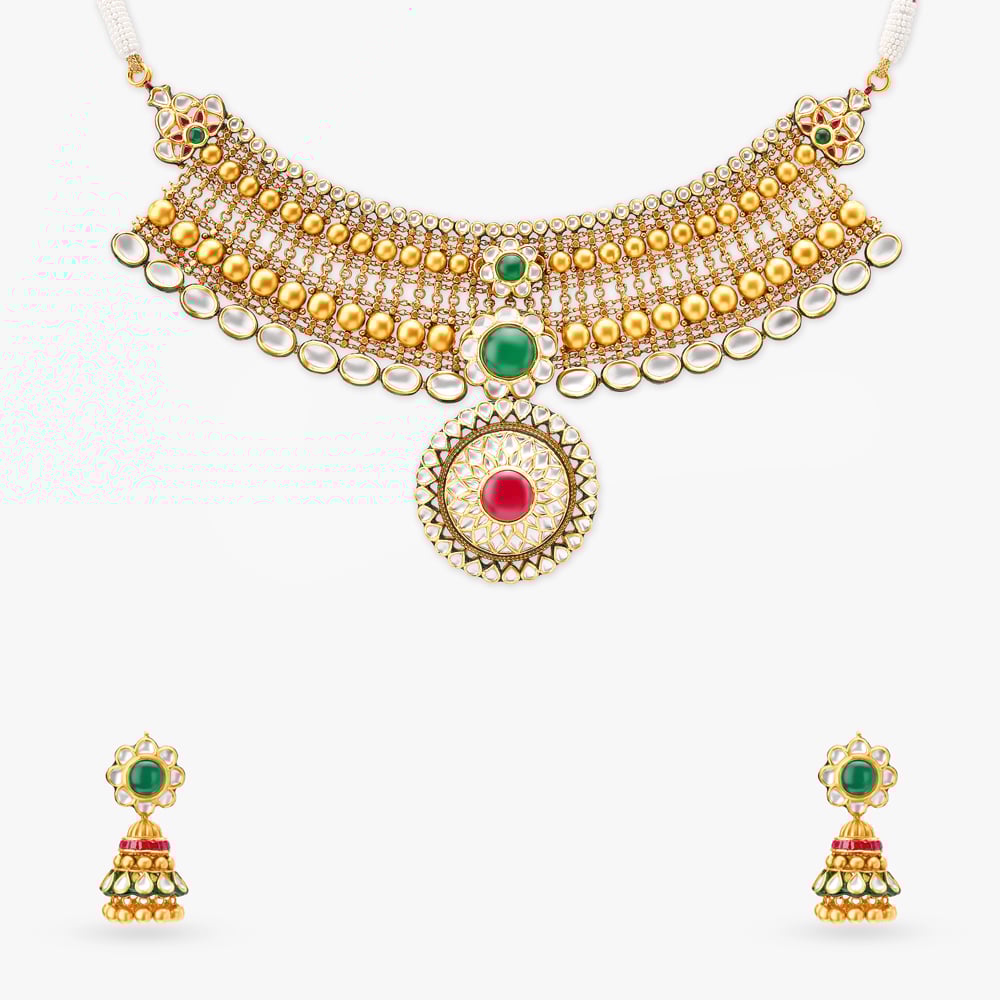 

Intricate Choker Necklace Set