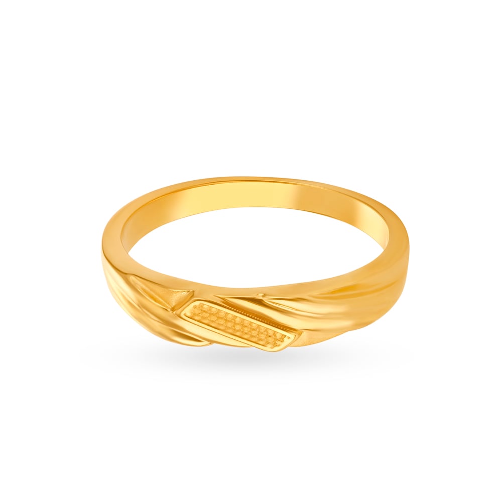 Subtle Minimalistic Gold Ring for Men,,hi-res image number null