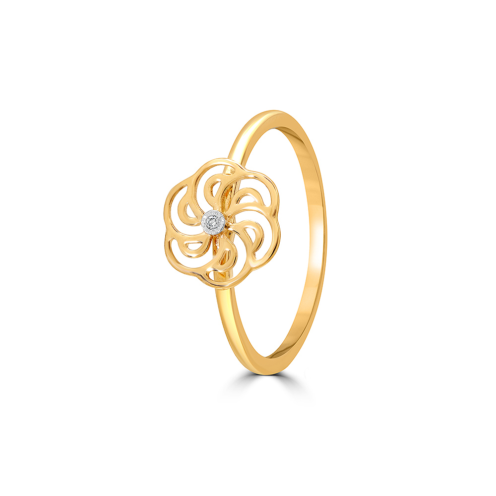 14KT Yellow Gold Iconic Sparkle Diamond Finger Ring,,hi-res image number null