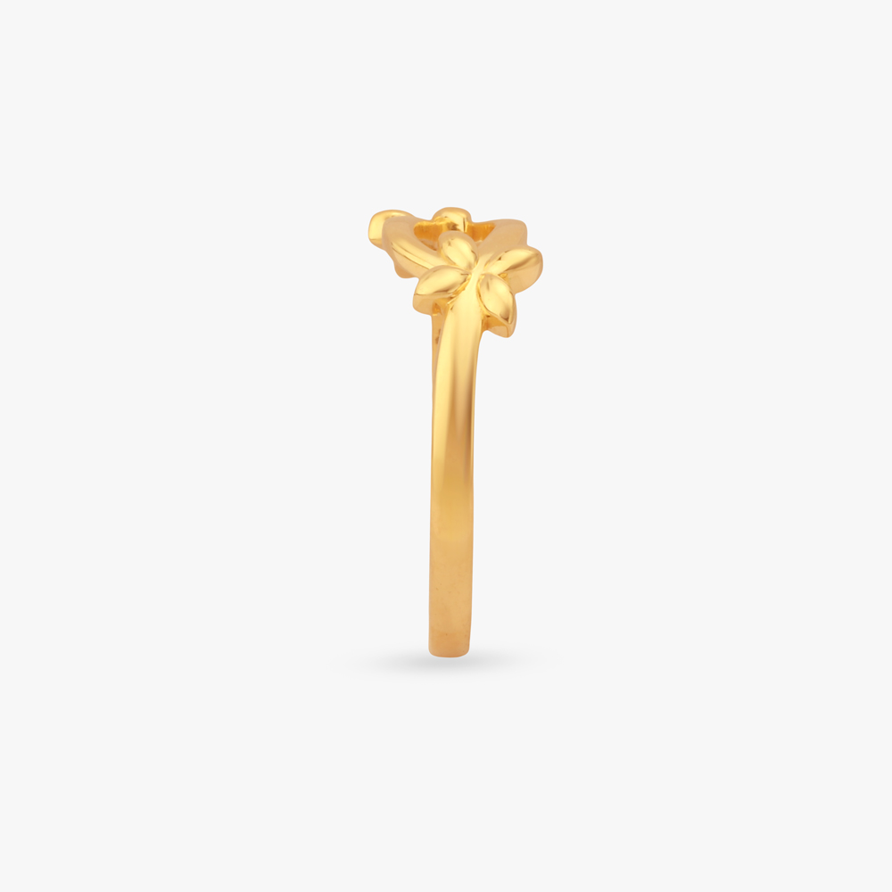 Petal Loop Gold Ring,,hi-res image number null