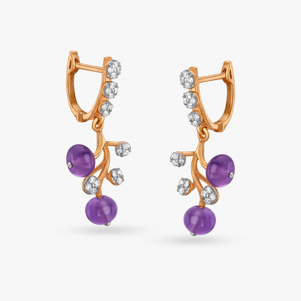 In-vogue Lavender Hoop Earrings