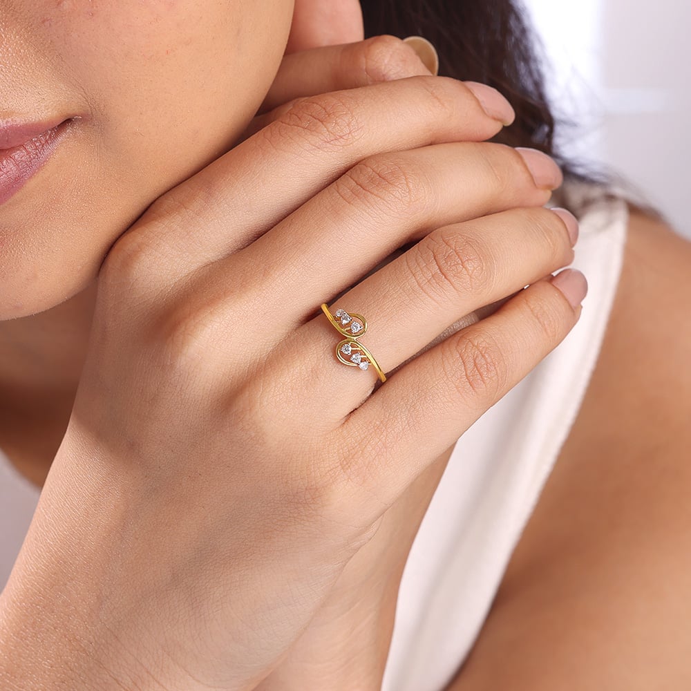Infinity Grace Gold & Diamond Finger Ring,,hi-res image number null