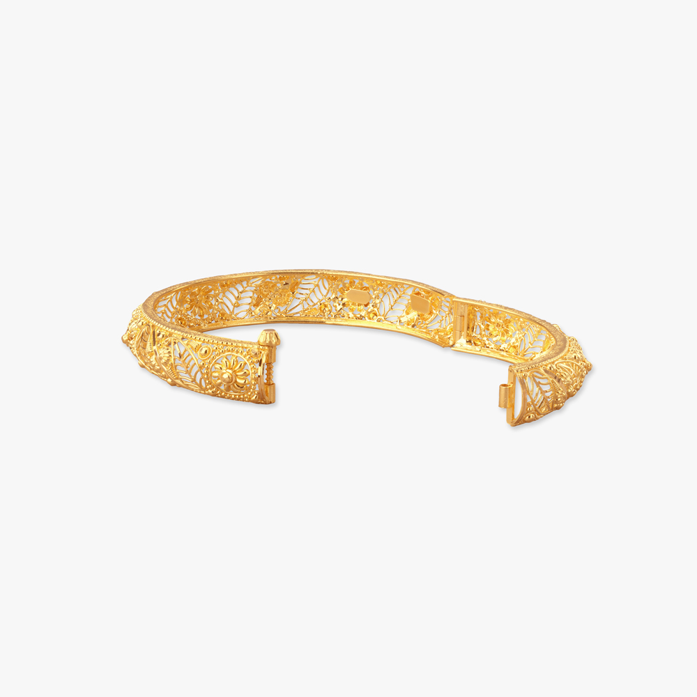 Gilded Bloom Gold Bangles,,hi-res image number null