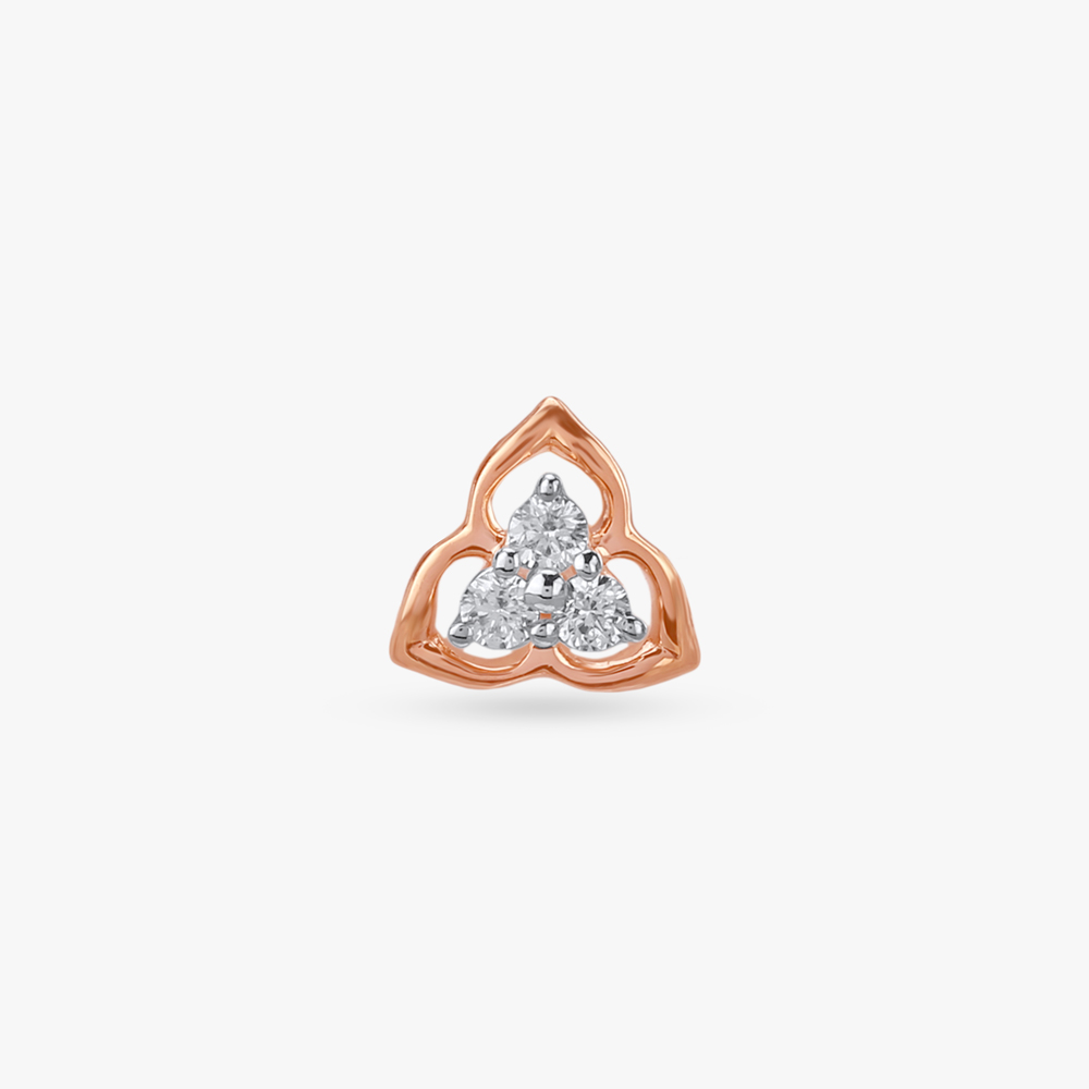 Clover Bloom Diamond Nose Pin,,hi-res image number null
