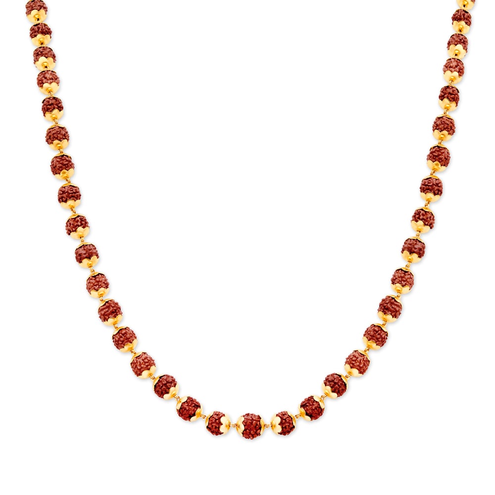 Rudraksha Gold Chain Tanishq Online Store