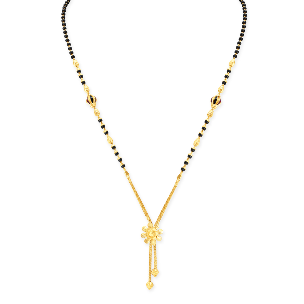 Solitary Flower Mangalsutra,,hi-res image number null
