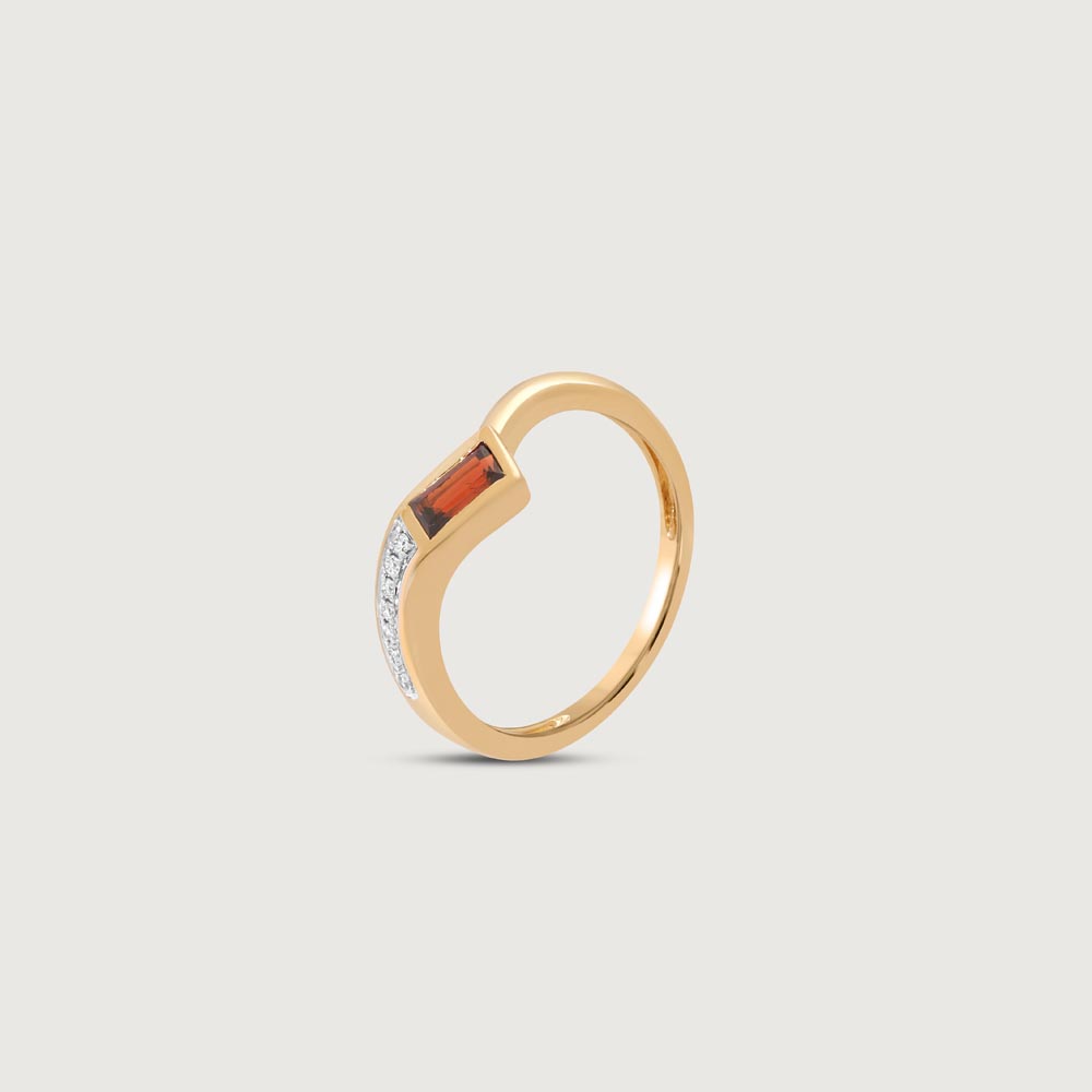 Crimson Arc Diamond Ring,,hi-res image number null