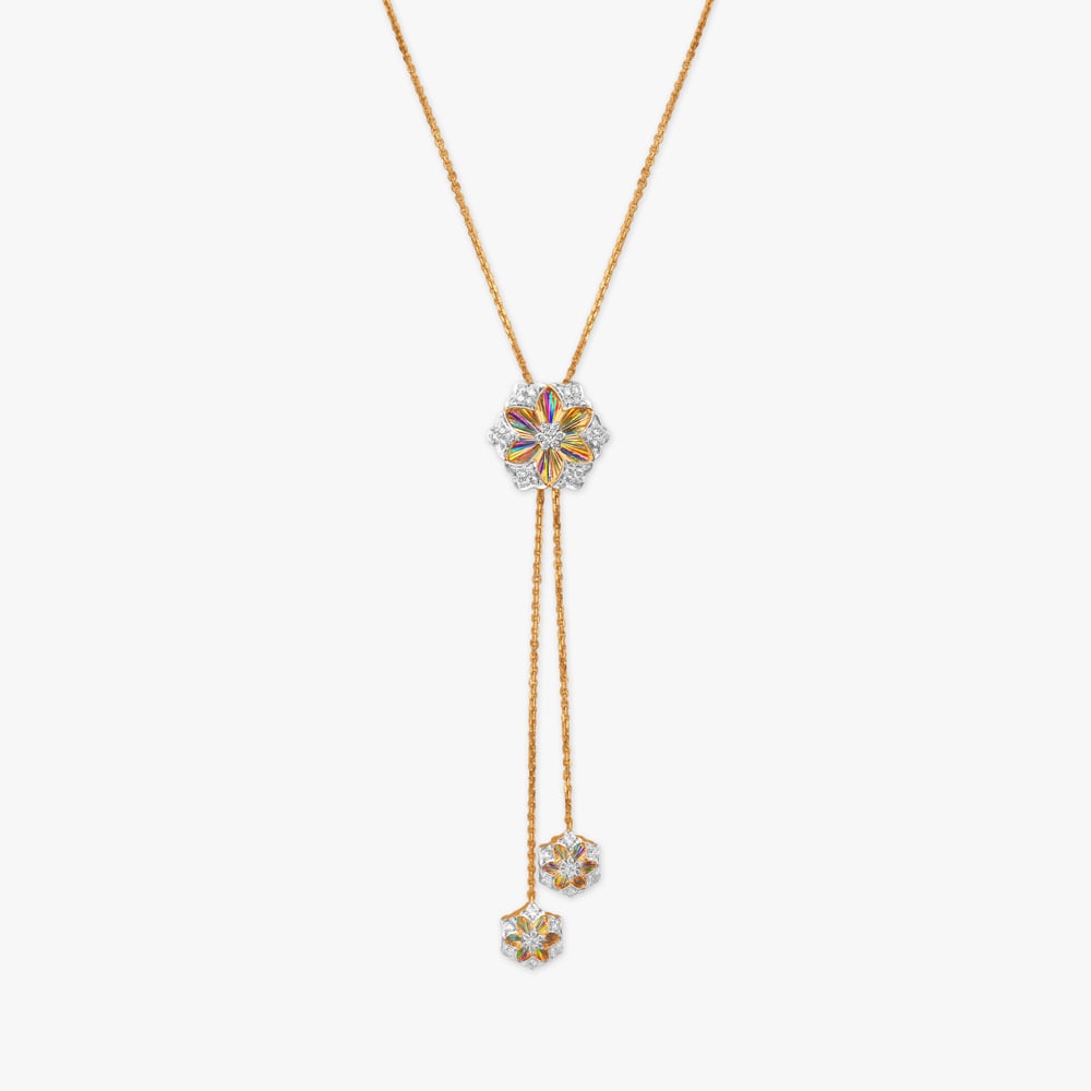 Floral Reverie Diamond Pendant with Chain,,hi-res image number null