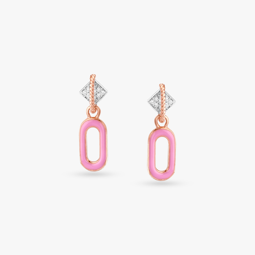 Dual Signature Diamond Drop Earrings,,hi-res image number null