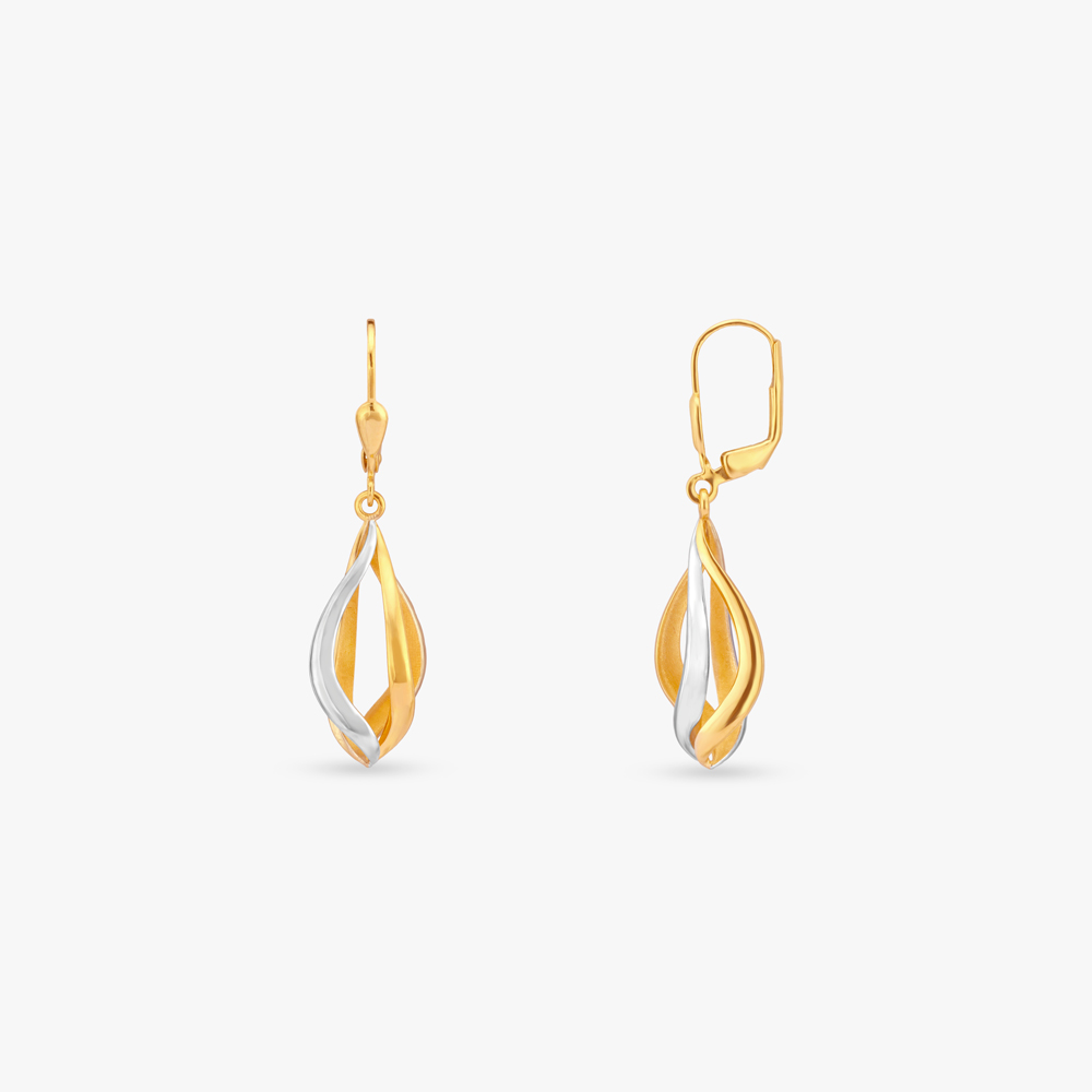 Twist Harmony Gold Drop Earrings,,hi-res image number null