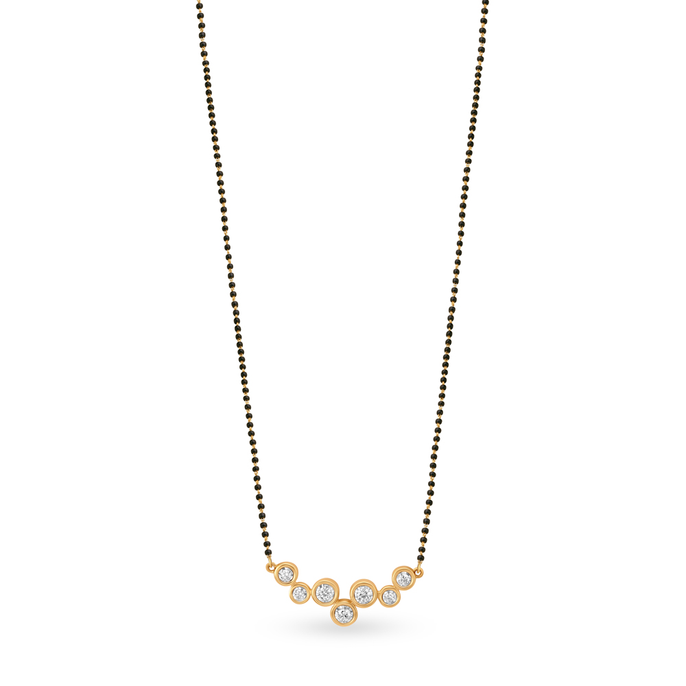 Shimmery Simplicity Diamond Mangalsutra,,hi-res image number null