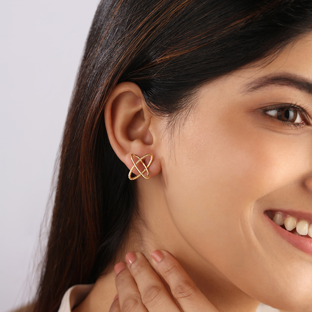 A Graceful Ode To The Cosmos 18KT Stud Earrings,,hi-res image number null