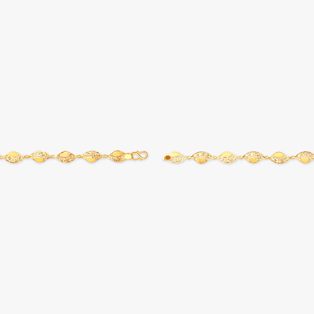 Woven Leaf Gold Bracelet,,hi-res image number null