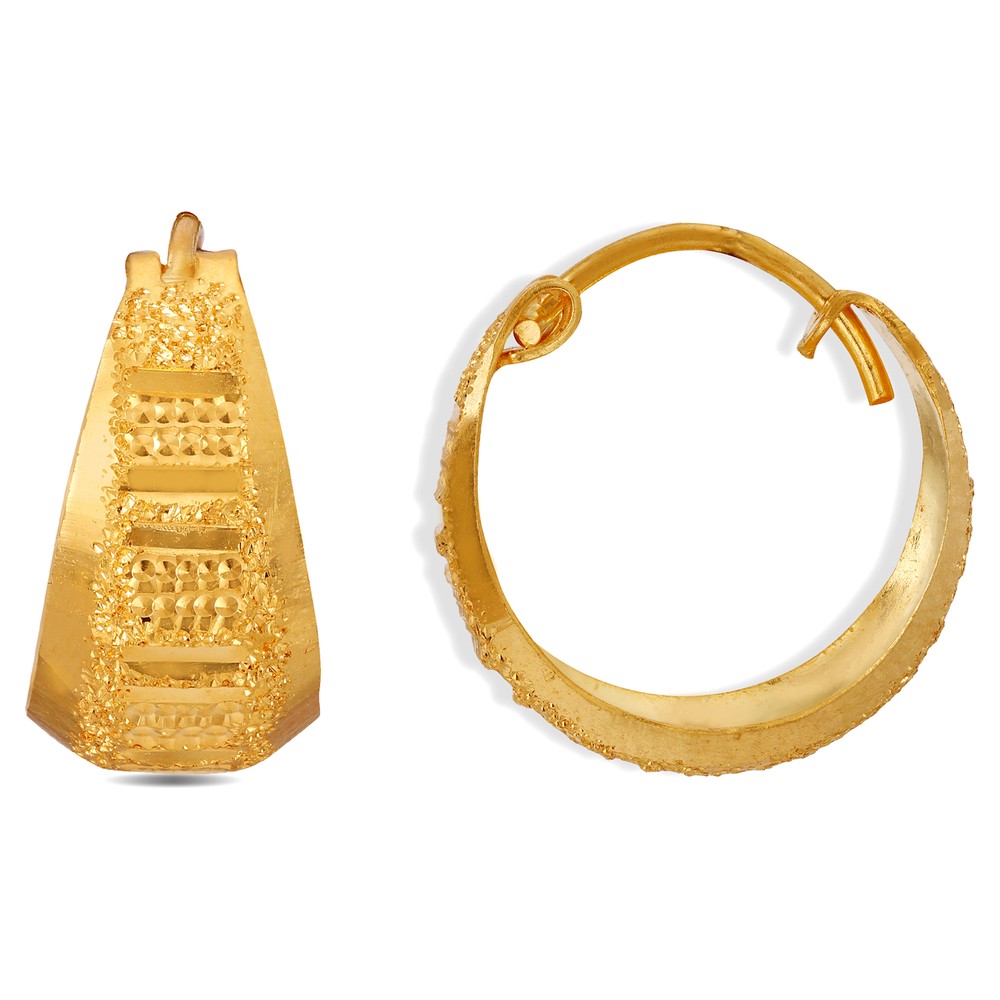 Contemporary Gold Bali Earrings,,hi-res image number null