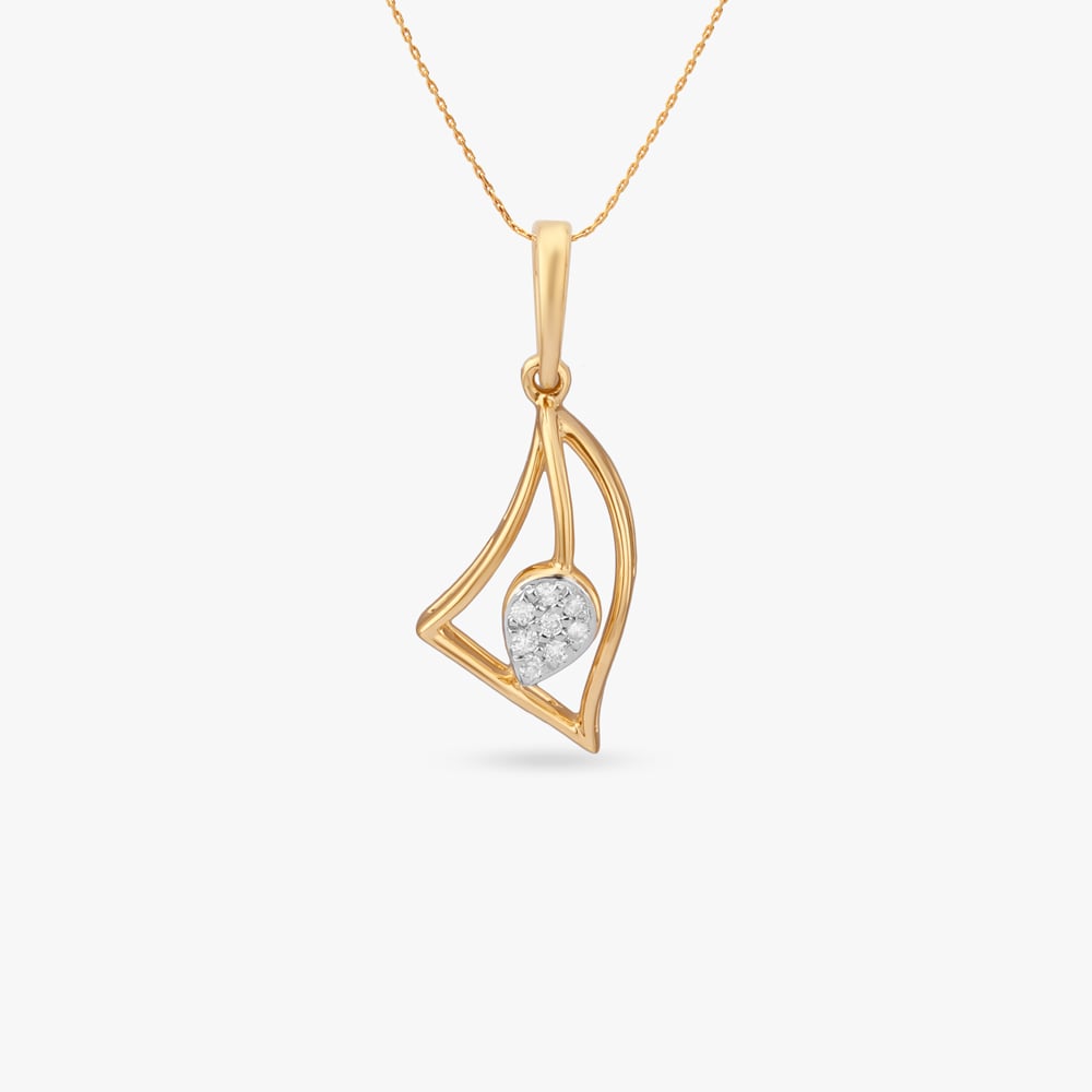 

Asymmetric Float Diamond Pendant