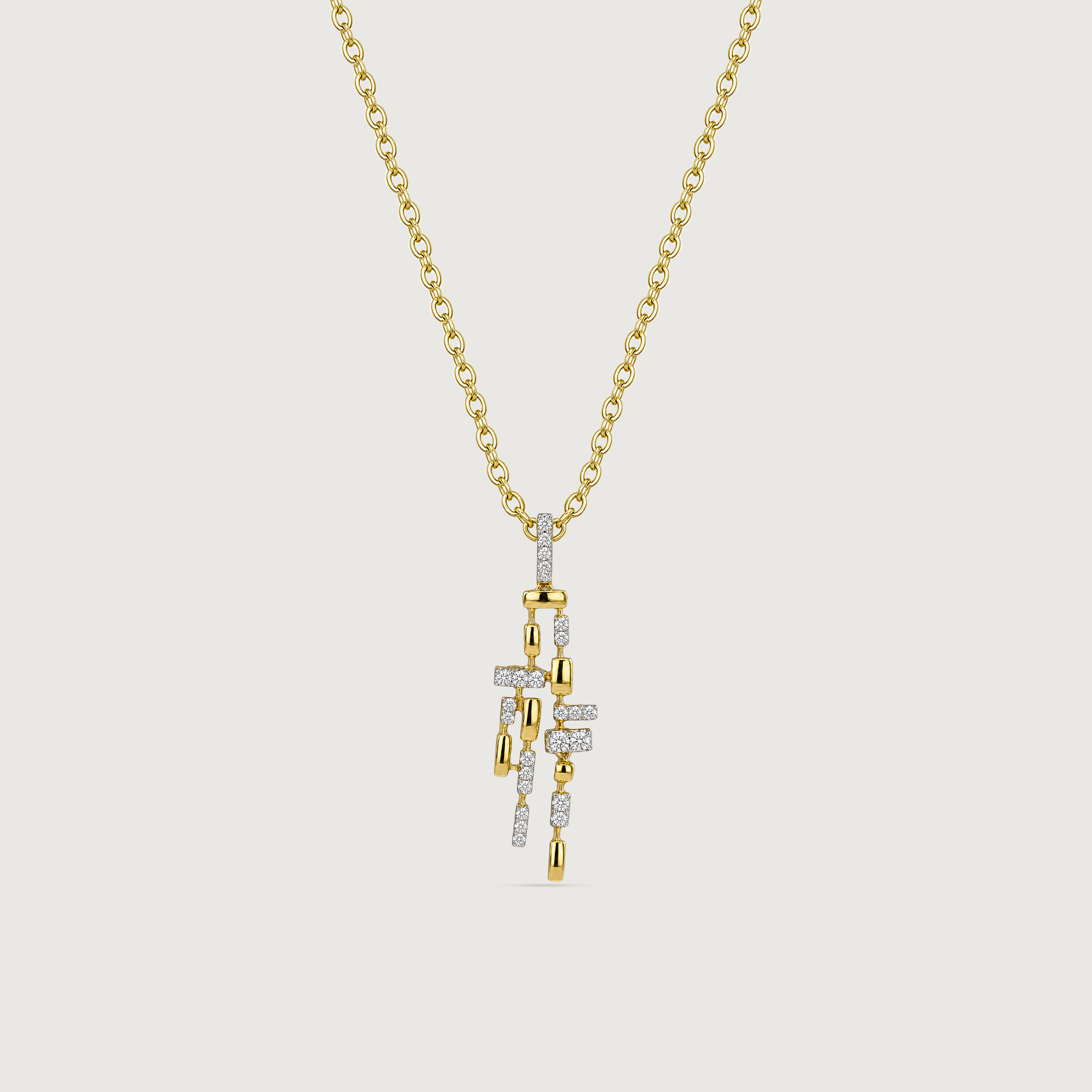 Linear Rhythm Diamond Pendant,,hi-res image number null