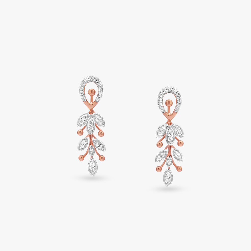 Sparkling Vine Diamond Drop Earrings,,hi-res image number null